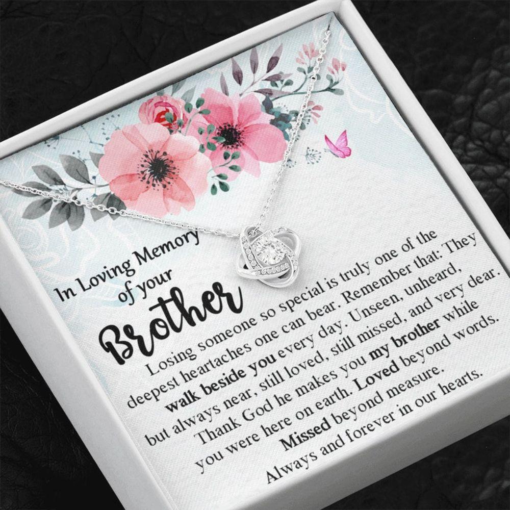 Loss Of Brother Necklace, Memorial Necklace Sympathy Gift Brother Remembrance Frame Brother Memorial Gift Bereavement Condolence Keepsake Gifts
