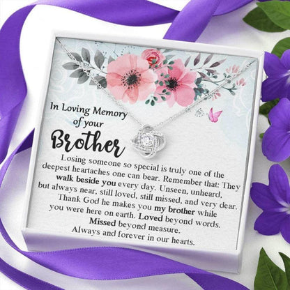 Loss Of Brother Necklace, Memorial Necklace Sympathy Gift Brother Remembrance Frame Brother Memorial Gift Bereavement Condolence Keepsake Gifts