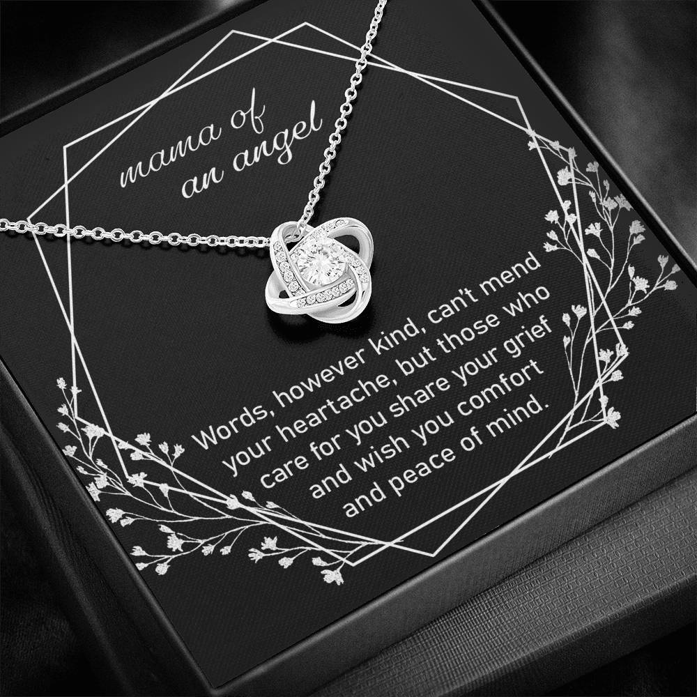 Mama Of An Angel “ Child Loss Gift “ Love Knot Necklace