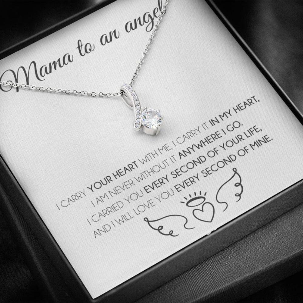 Mom Necklace, Stepmom Necklace, Mama To An Angel Necklace, Miscarriage Gift, Miscarriage Keepsake, Pregnancy Loss