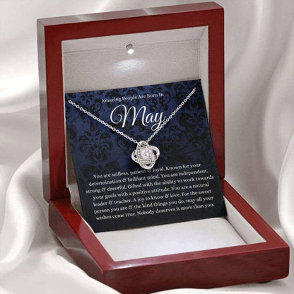 May Zodiac Necklace Gift, Born In May Gift, May Horoscope Necklace