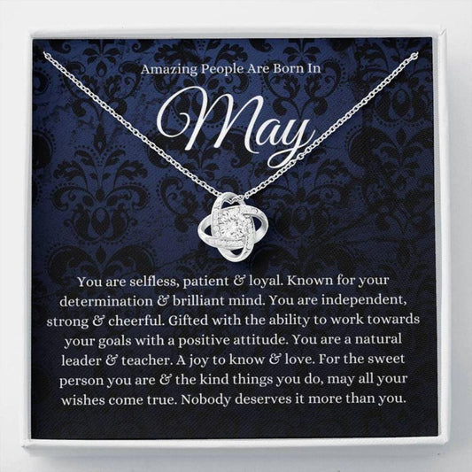 May Zodiac Necklace Gift, Born In May Gift, May Horoscope Necklace