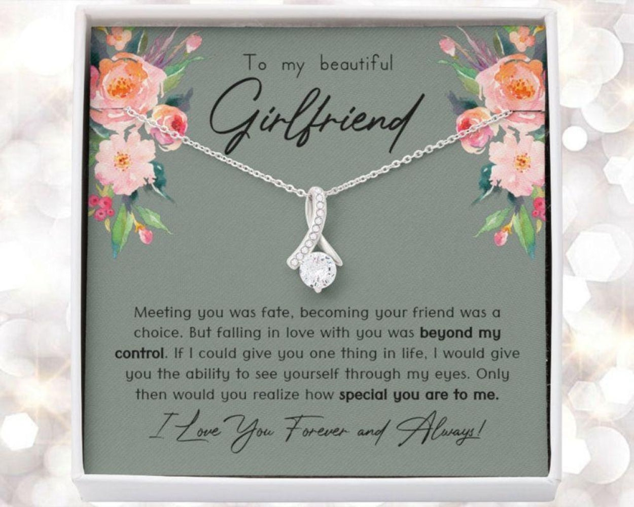Girlfriend Necklace, Future Wife Necklace, Meaningful Necklace For Girlfriend, Cute Gift For Girlfriend On Birthday, Anniversary