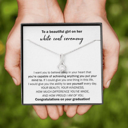 Medical School Graduation Necklace Gift For Woman, White Coat Ceremony Gift, Graduation Gift For Future Medical Doctor, Residency Graduation