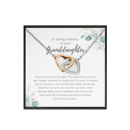Memorials Necklace, Loss Of Granddaughter Gift, Granddaughter Memorial & Grief Gift, Sympathy Gift, Remembrance Necklace