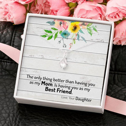 Mom Necklace, Mom Best Friend Gift From Daughter “ My Mom Is My Best Friend Necklace