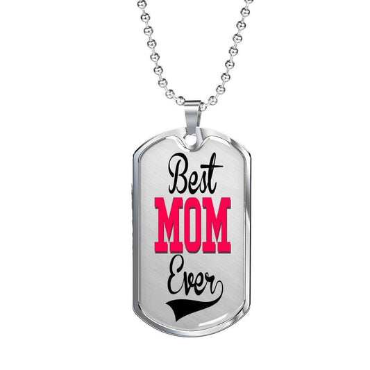 Mom Dog Tag Custom Picture Mother's Day, Best Mom Ever Dog Tag Necklace Gift For Women