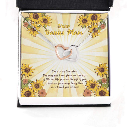 Mom Necklace, Bonus Mom Necklace: Gift For Mother's Day Sunflower And Sunshine, Cute Message Card