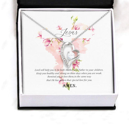 Mom Necklace, Dad Necklace, Lord Help Me To Be Both Mother And Father Single Mom�