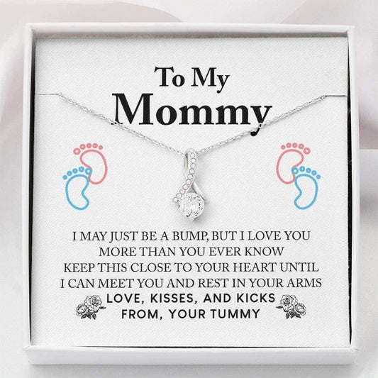 Mom Necklace, First Time Mom Pregnancy Gift - New Mommy Necklace