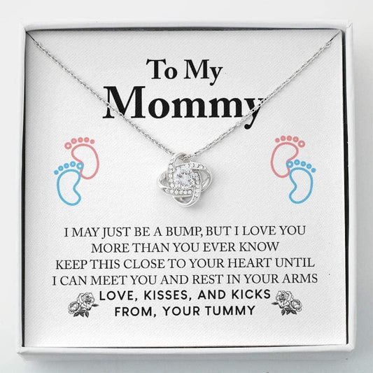 Mom Necklace, First Time Mom Pregnancy Gift - New Mommy Necklace