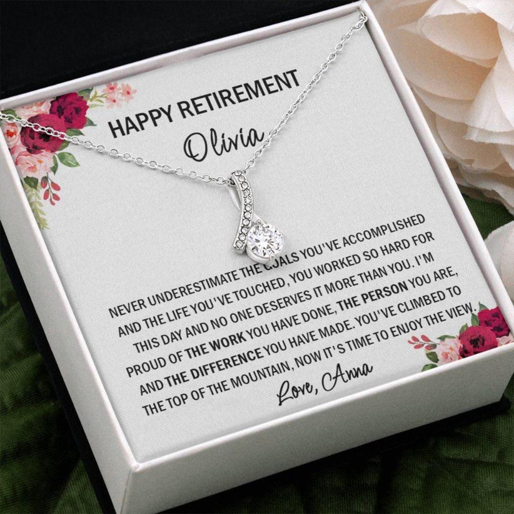 Mom Necklace, Friend Necklace, Happy Retirement Gift For Woman, Sentimental Gift For Her On Retirement Day, Best Gift For Retirement Her, Retirement Gift