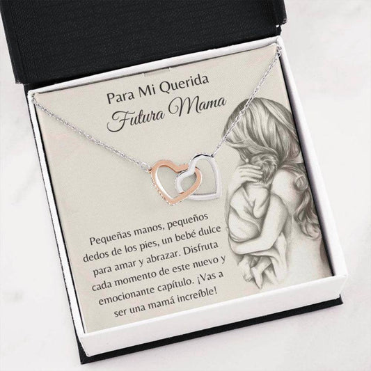 Mom Necklace, Futura Madre Collar - Regalo De Embarazo - Latina Mom To Be - Pregnancy Spanish Necklace
