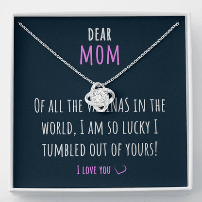 Mom Necklace, Gift For Mom - Love Knot Necklace