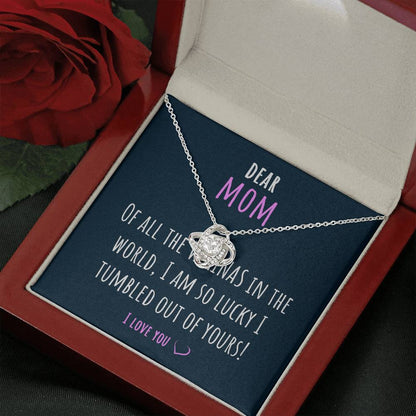 Mom Necklace, Gift For Mom “ Love Knot Necklace