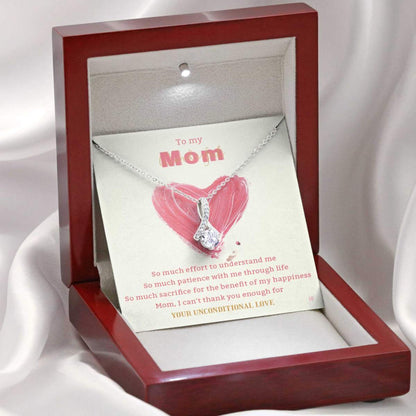 Mom Necklace, Gift For My Wonderful Mom On Mother’S Day With Hand Acrylic Jelly Paint  Alluring Beauty Necklaces