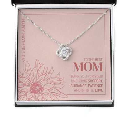 Mom Necklace, Gift For The Best Mom On Mother's Day With Lined Drawing Flower Necklace