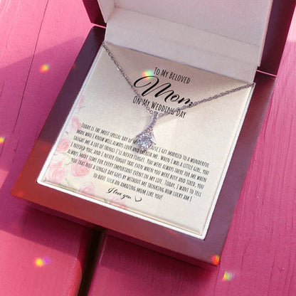 Mom Necklace, Gift For The Mother Of The Bride Alluring Necklace From Daughter From Bride To Mother Bride Mother Gift On My Wedding Day