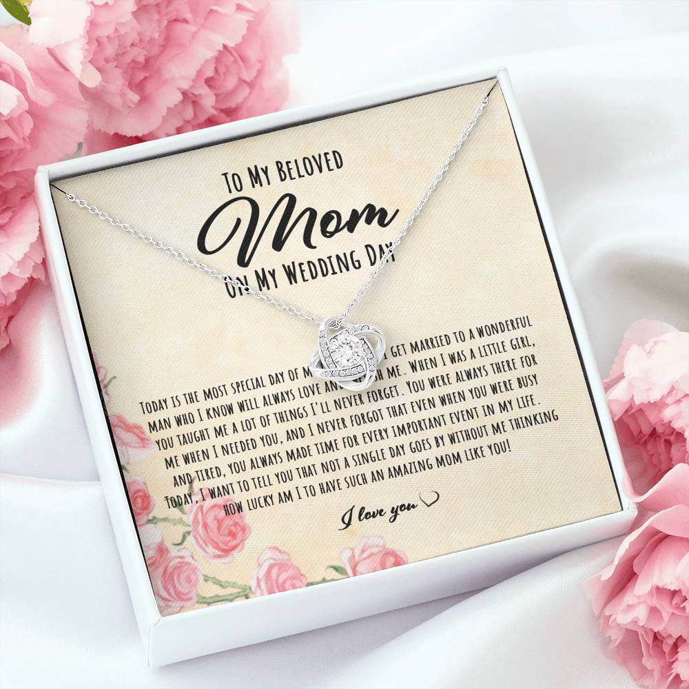 Mom Necklace, Gift For The Mother Of The Bride Gift From Daughter On Her Wedding Day