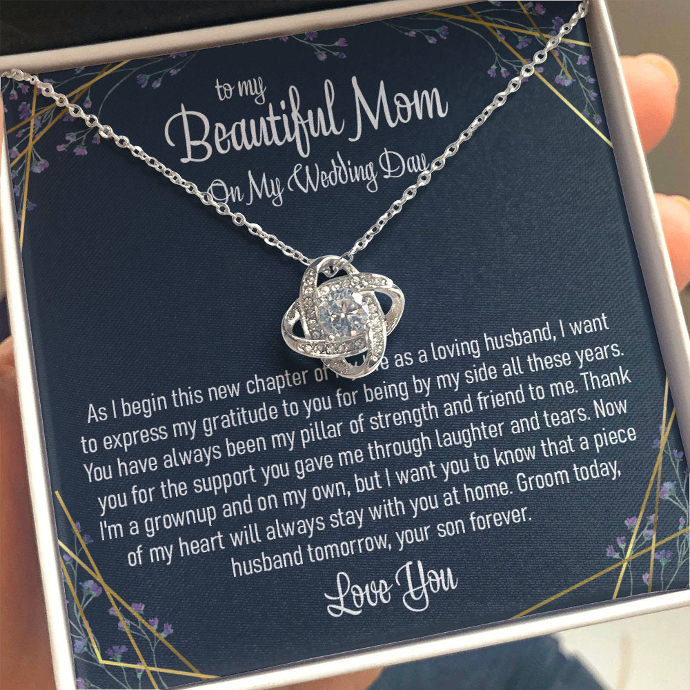 Mom Necklace, Gift For The Mother Of The Groom Necklace From Son, Gift From Groom To His Mother On Wedding Day