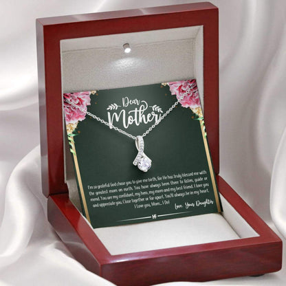 Mom Necklace, Gift For Your Mom On Mother’S Day With Carnation  Alluring Beauty Necklaces