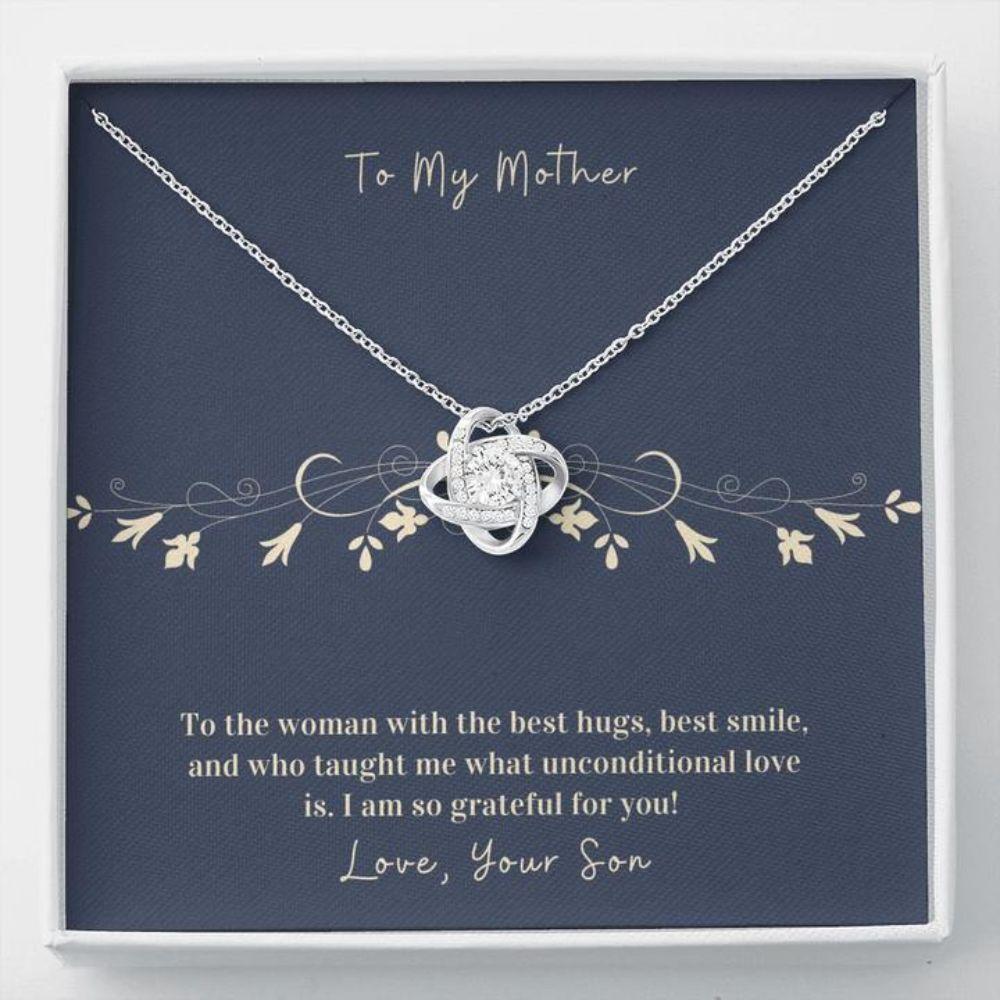 Mom Necklace - Gift Necklace To Mom - Necklace To Mom From Son - Forever Grateful - 