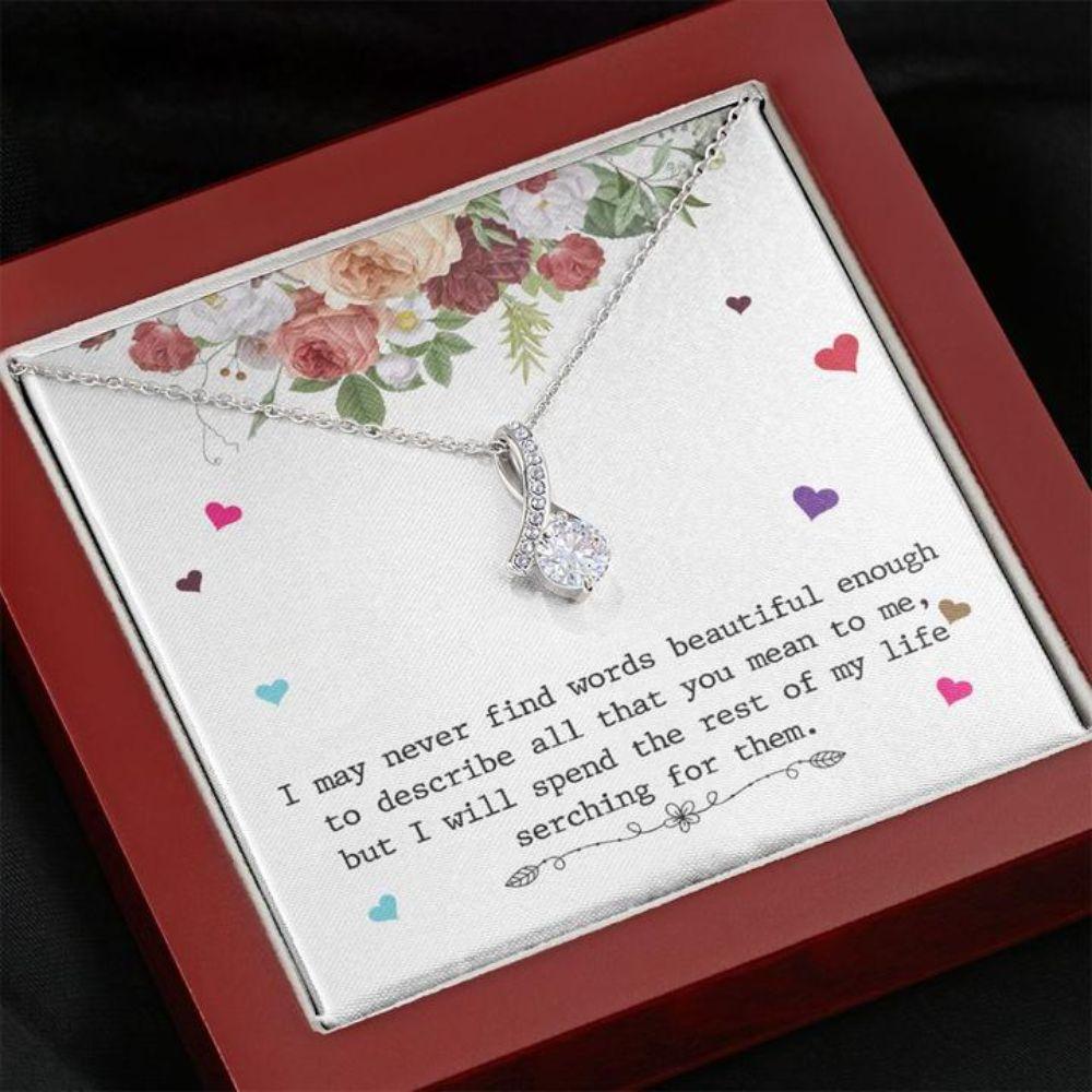 Mom Necklace, Gift Necklace With Message Card General “ Love The