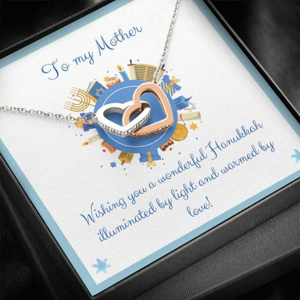 Mom Necklace, Gift Necklace With Message Card Happy Hanukkah To My Mom Gift