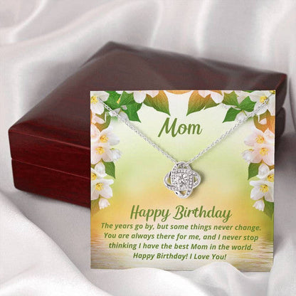 Mom Necklace, I Have The Best Mom In The World Love Knot Necklace Gift For Mom