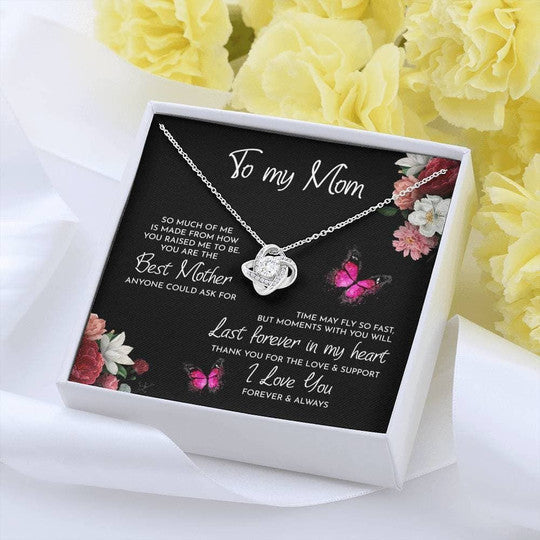 Mom Necklace, Love Knot Necklace Gift For Mom So Much Of Me