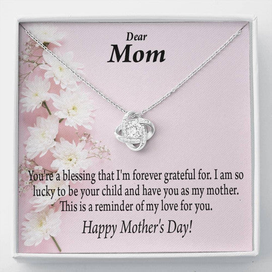 MOM NECKLACE, LOVE KNOT NECKLACE GIFT FOR MOM THIS IS A REMINDER OF MY LOVE FOR YOU
