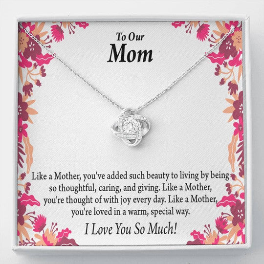 MOM NECKLACE, LOVE KNOT NECKLACE GIFT FOR MOM YOU'RE THOUGHT OF WITH JOY EVERYDAY