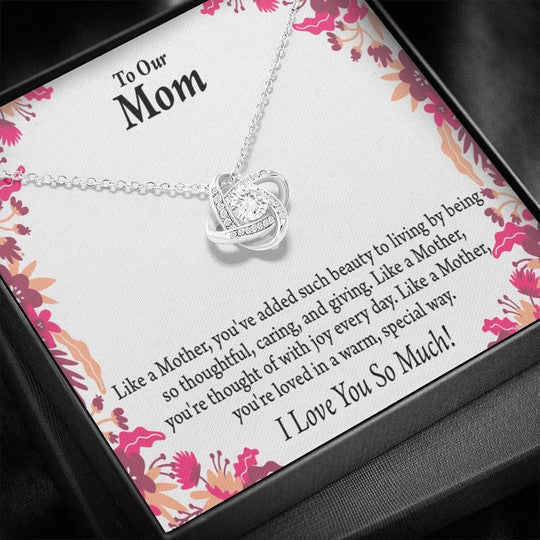 Mom Necklace, Love Knot Necklace Gift For Mom You’Re Thought Of With Joy Everyday