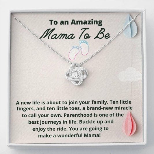 Mom Necklace, Mama To Be Necklace Gift, Gift For Expecting Moms Love Knot Necklace, Gift Mom To Be, New Mom Gift, Pregnancy Gift
