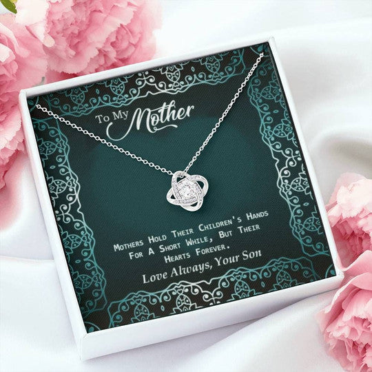 Mom Necklace, Meaningful Son Gift For Mom Necklace Mothers Hold Their Children’S Heart Forever