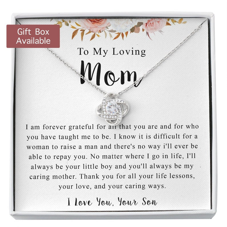 Mom Necklace, Mom Gift From Son, Gift For Mom From Son, Mom Mother's Day Necklace Gift From Son,  Gift From Son, To My Mom Necklace Gift