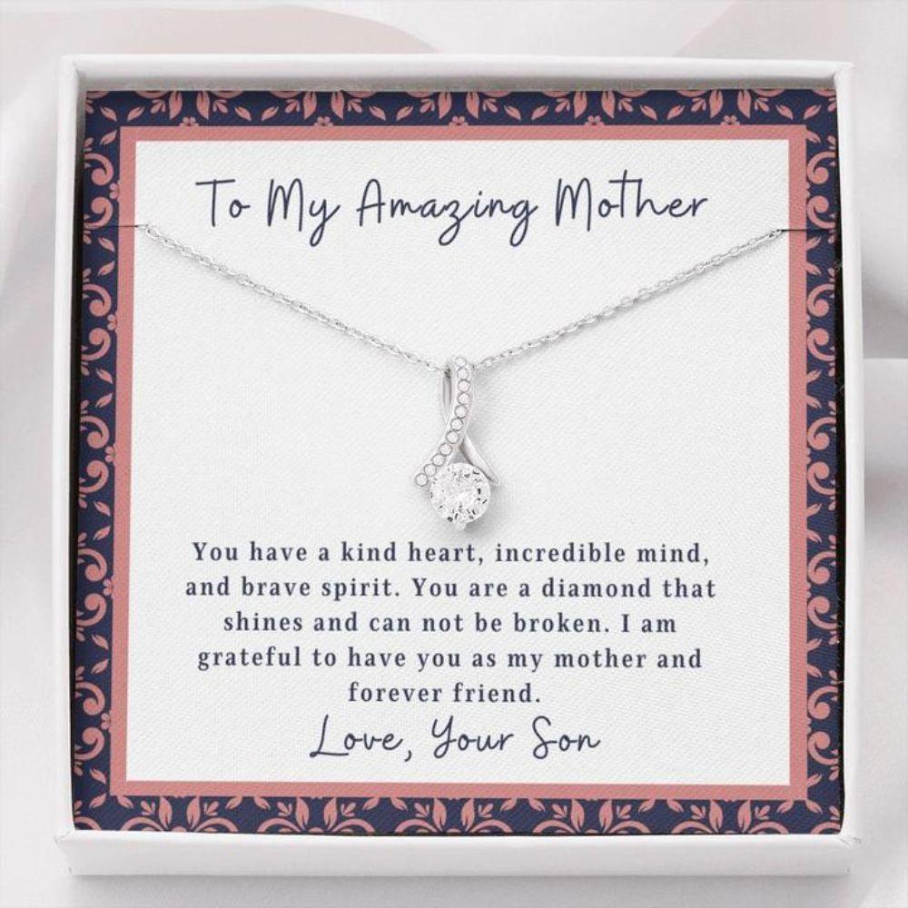 Mom Necklace, Mom Necklace - Necklace For Mom - To Mother From Son - Mom Kind Heart