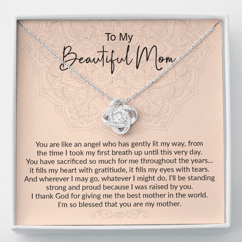 Mom Necklace, Mom Wedding Gift From Bride, Gift For Mom On Wedding Day, Mother Of The Bride Necklace, Wedding Gift For Mom, Bride To Mom Gift