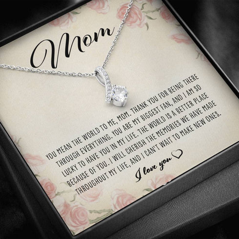 Mom Necklace, Mom You Mean The World To Me “ Alluring Beauty Necklace