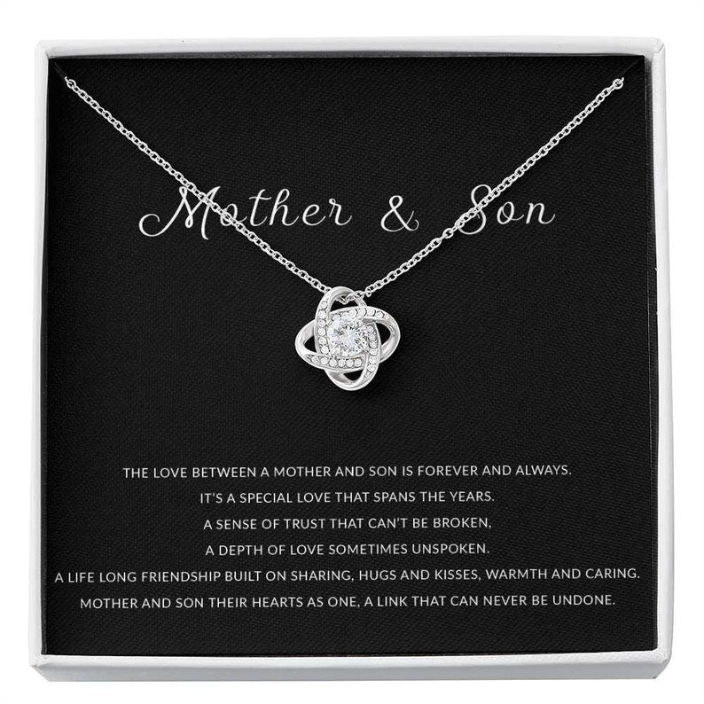 Mom Necklace, Mother And Son Necklace, Mother And Son Gifts, Mom Necklace From Son, Mom Gift From Son, Gift For Mom From Son