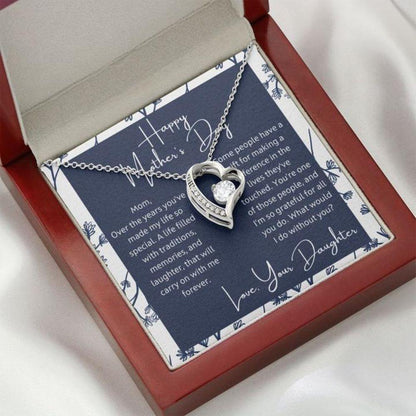 Mom Necklace, Mother’S Day Gift From Daughter “ What Would I Do-  Gift Necklace Message Card