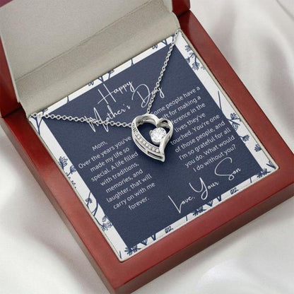 Mom Necklace, Mother’S Day Gift From Son “ What Would I Do?  Gift Necklace Message Card