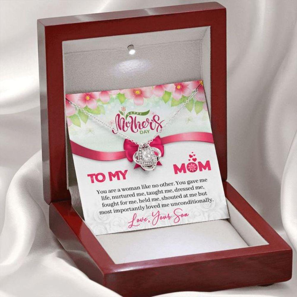 Mom Necklace, Mother’S Day Gift “ To Mom From Son Necklace “ No Other “ Gift Necklace Message Card