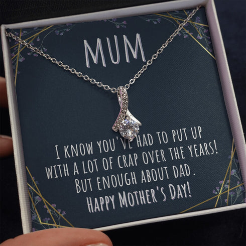 Mom Necklace, Mum Gift Mother’S Day Alluring Necklace Funny Crap Over The Years Message Card Fun Present From Daughter Or Son