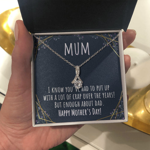 Mom Necklace, Mum Gift Mother's Day Alluring Necklace Funny Crap Over The Years Message Card Fun Present From Daughter Or Son