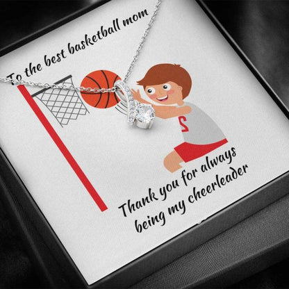 Mom Necklace “ Necklace For Mom “ Gift Necklace With Message Card Basketball Mom The
