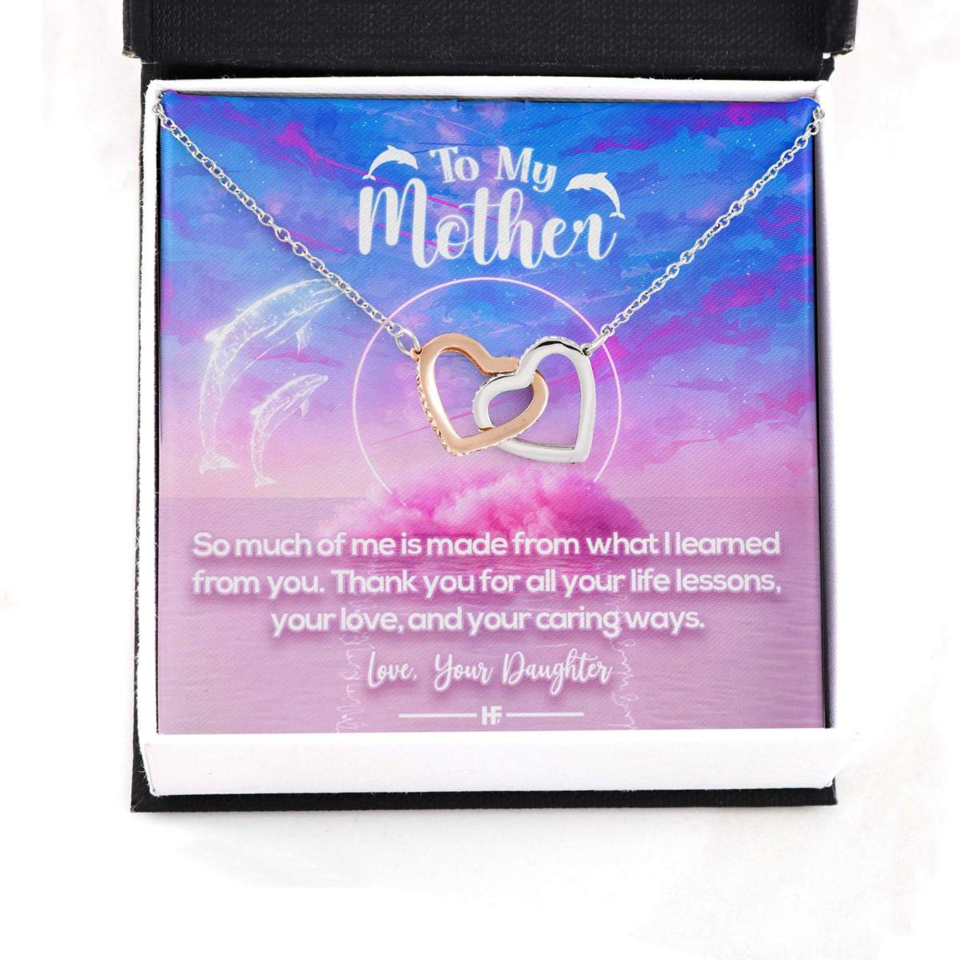 Mom Necklace, Thank You Mom For All Your Life Lessons Necklace