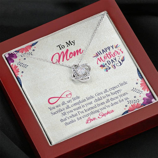 Mom Necklace, Thanks For Everything You’Ve Done For Us, Gift For Mom Necklace