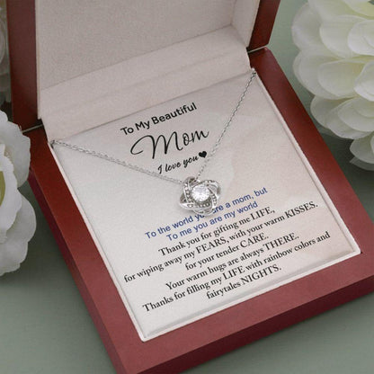 Mom Necklace, To My Beautiful Mom Necklace, Best Gifts For Mom On Mothers Day, Mom Birthday Necklace From Daughter, Mom And Daughter