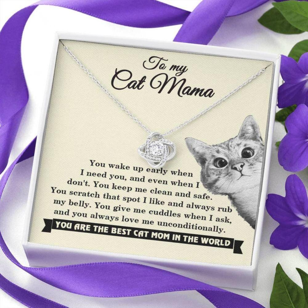 Mom Necklace, To My Cat Mama Necklace, Cat Mom Jewelry, Gift For Cat Lover Female, Cat Mama Necklace, Mom Gift From The Cat, New Cat Mom Gift Idea